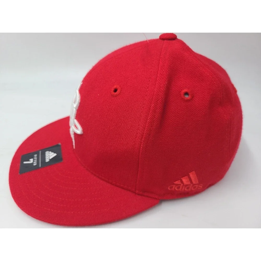 Houston Rockets‎ Adidas Fitted 7 Hat Cap Wool Men Women NBA Basketball Red White